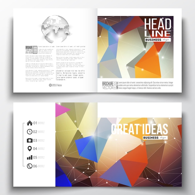 Square design brochure template