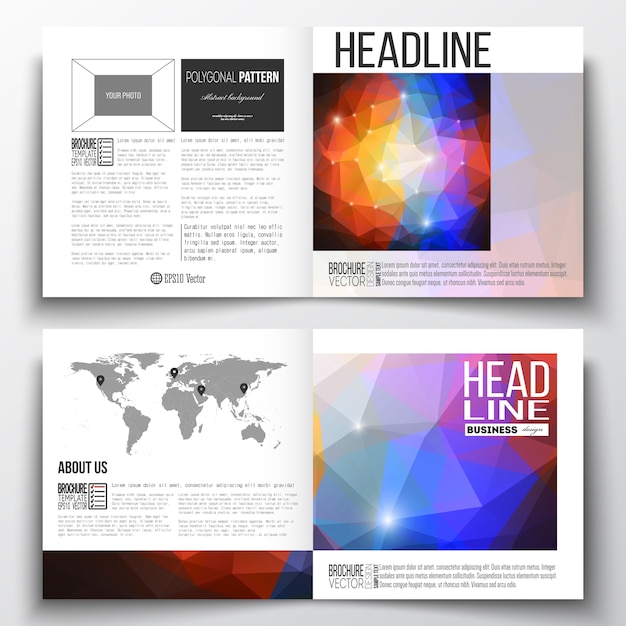 Square design brochure template