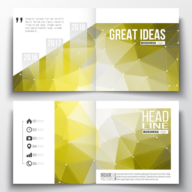 Square design brochure template