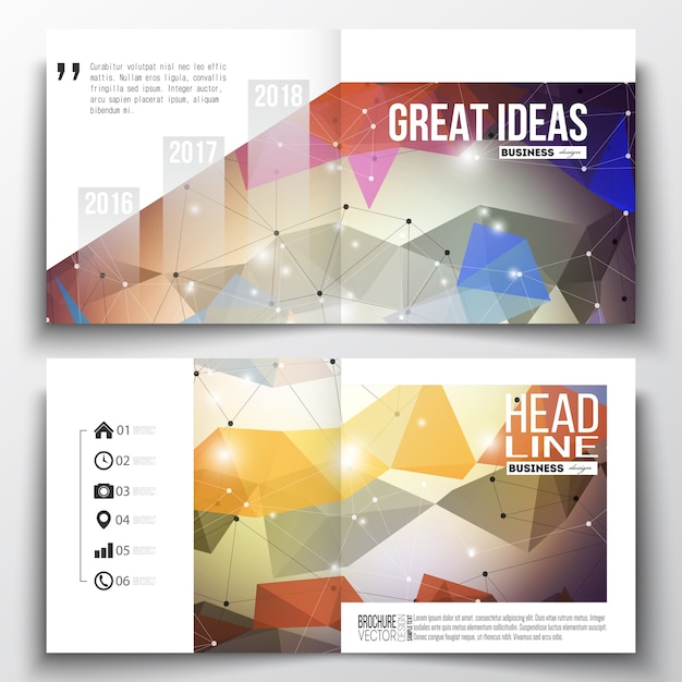 Square design brochure template