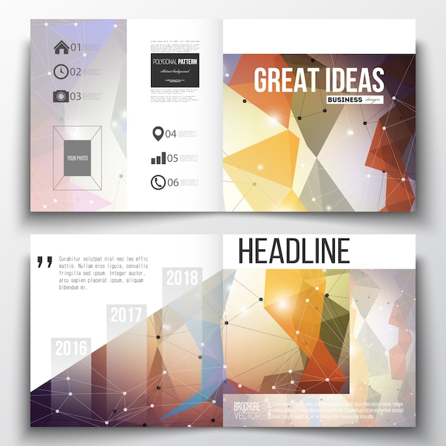 Square design brochure template