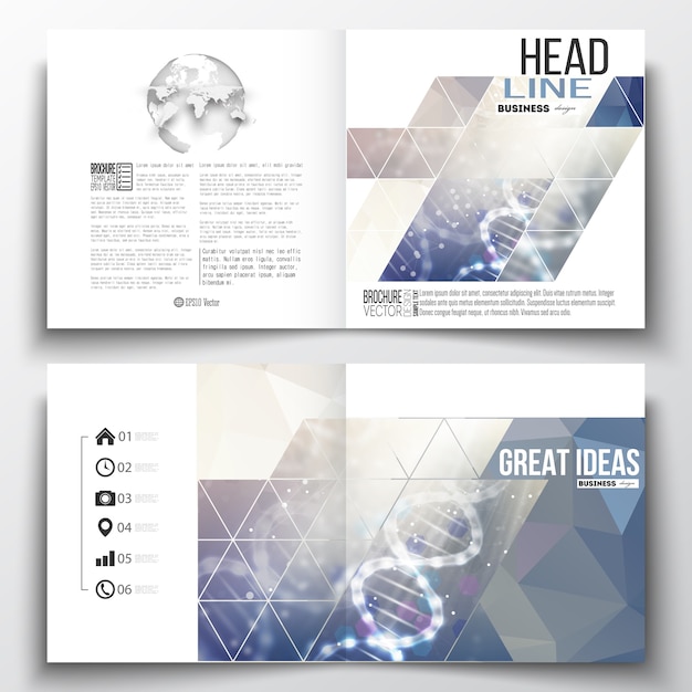 Square design brochure template