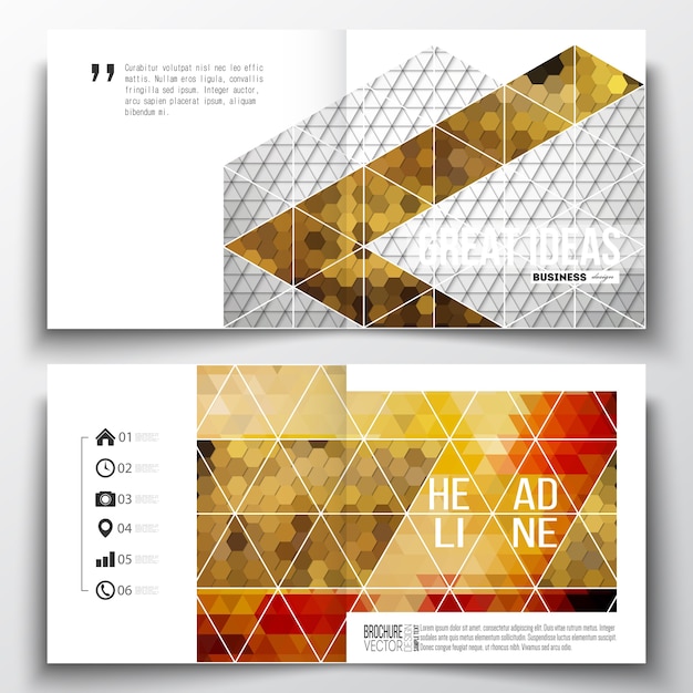 Vector square design templates for brochure