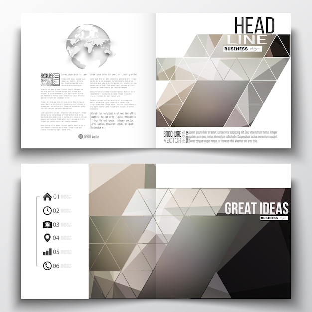 Vector square design templates for brochure