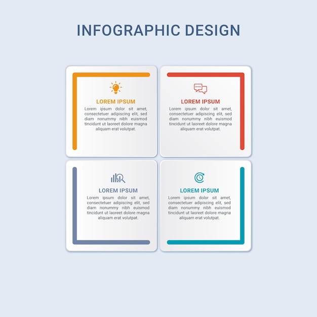 Square Divide Line Infographic