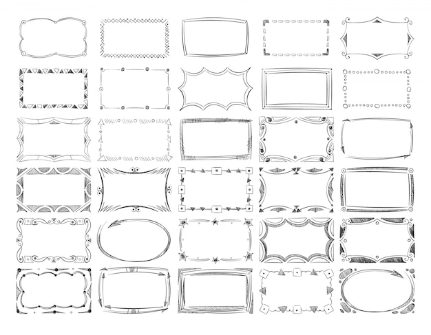 Square doodle image frames