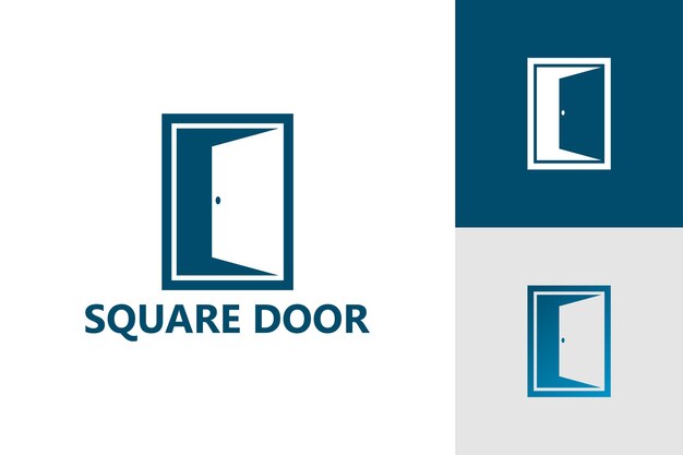 Square Door Logo Template Design