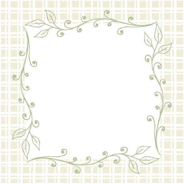 Square Floral Frame Background