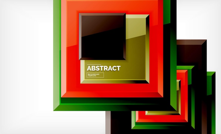Vector square geometric background