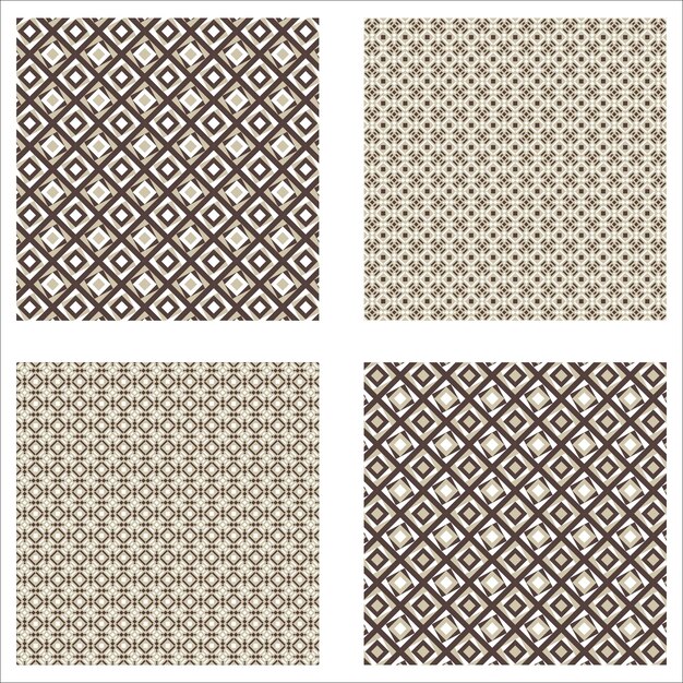 Vector square geometric seamless pattern collection