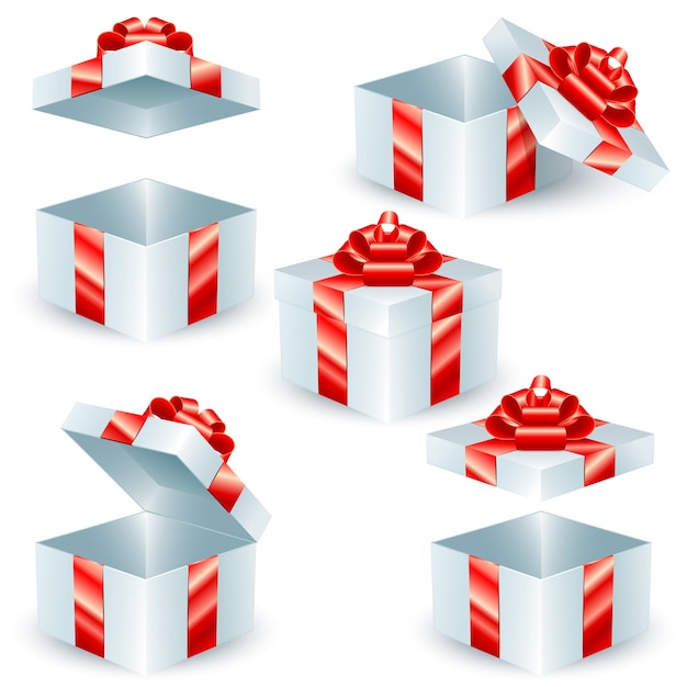 Premium Vector | Square gift boxes