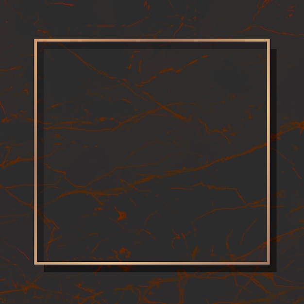 Vector square gold frame on dark background vector