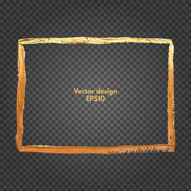 Vector square gold frame