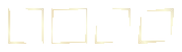 Vector square gold frame