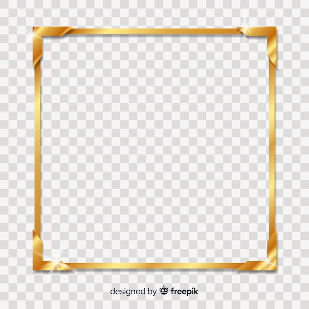 Square golden frame