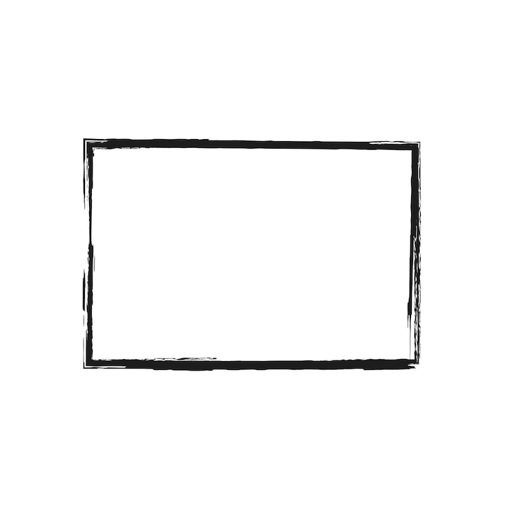 Vector square grunge frame. hand drawn grunge doodle square. stock vector stamp emblem illustration
