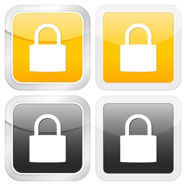 Square icon padlock