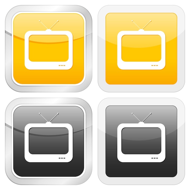 Square icon tv