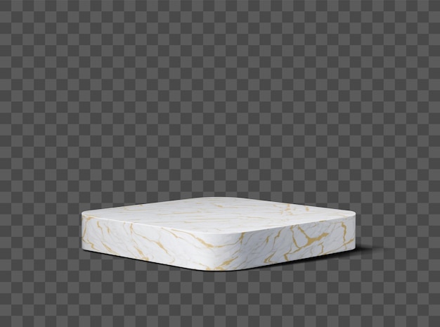 square marble stone podium stage realistic mockup