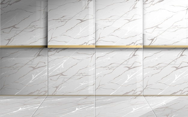 Vector square marble with golden texture. abstract luxury background.