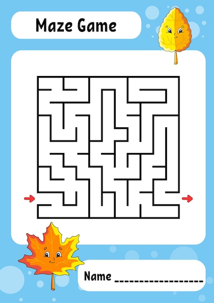 四角い迷路 子供向けゲーム 面白い迷路 教育開発ワークシート 活動ページ 子供向けパズル 漫画のスタイル 就学前のなぞなぞ 論理的な難問 ベクトル図