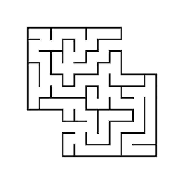 Square maze Game for kids Funny labyrinth Education developing worksheet Activity page