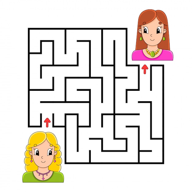 Square maze. game for kids.