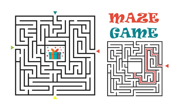Квадратный лабиринт лабиринт игра для детей лабиринт логическая головоломка четыре входа и один правильный путь