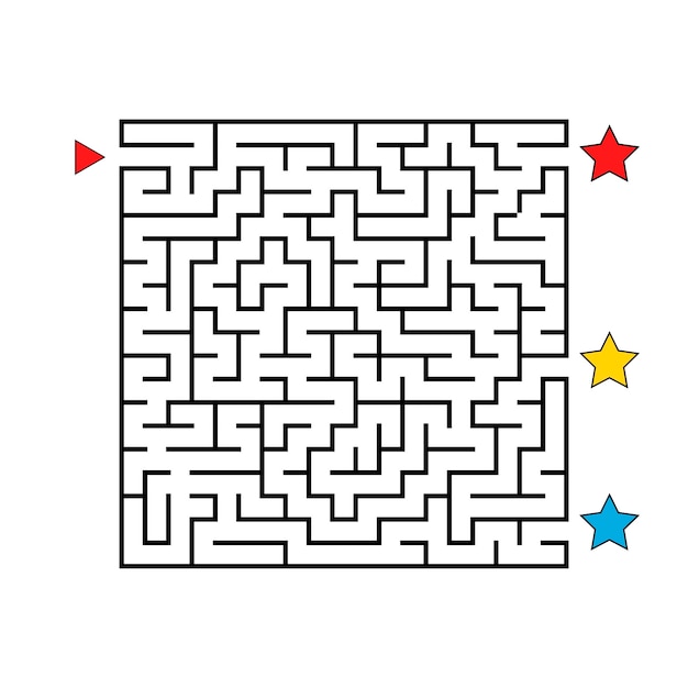 square maze worksheet for kids