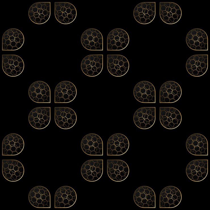 Vector square new golden empty art deco pattern