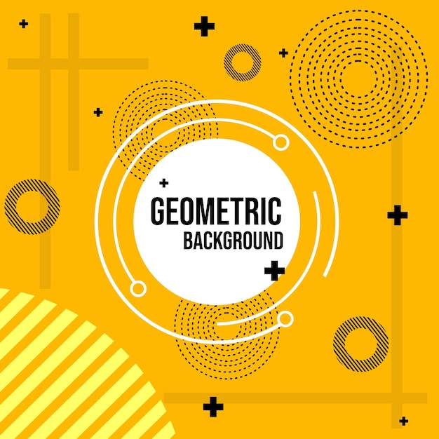 Sfondo quadrato arancione con elementi geometrici astratti design per poster banner feed