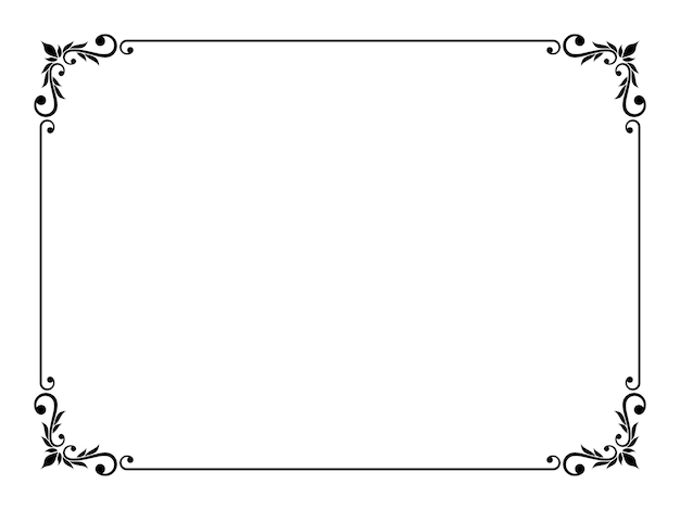 Vector square ornamental frame vector border