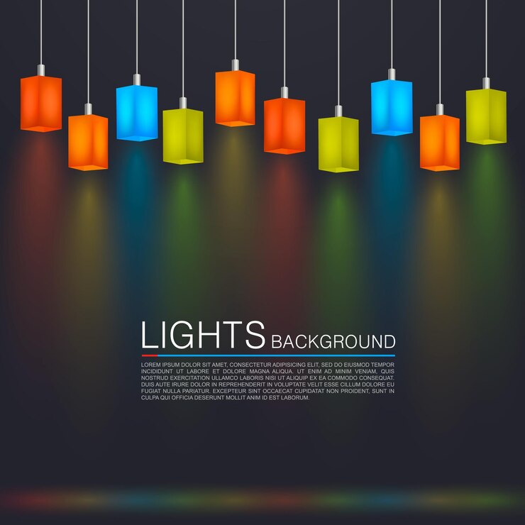 वेक्टर square paper lamps art banner.