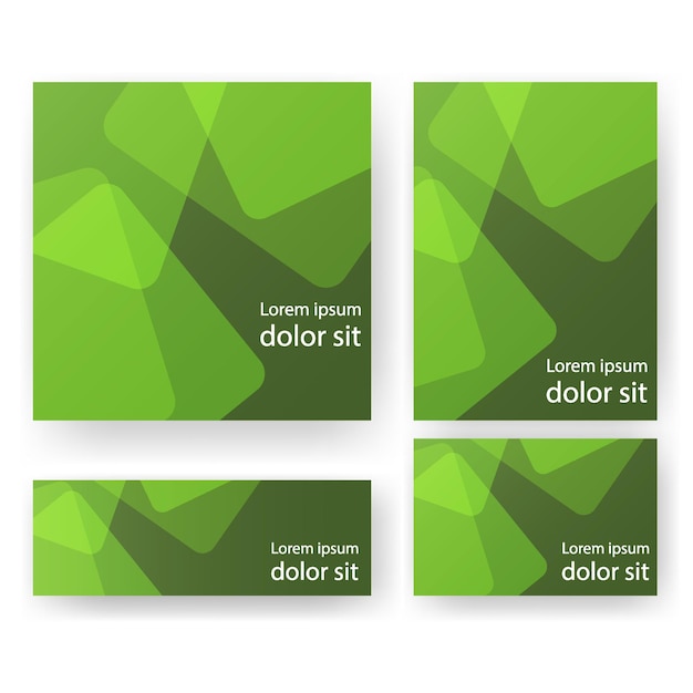 Vector square pattern green texture business brochure print