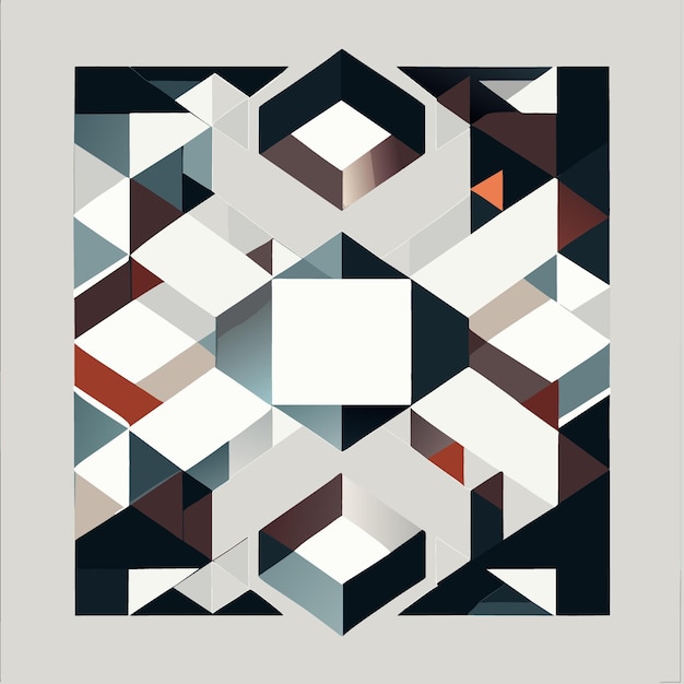 square rectangular shapes vector illustration flat