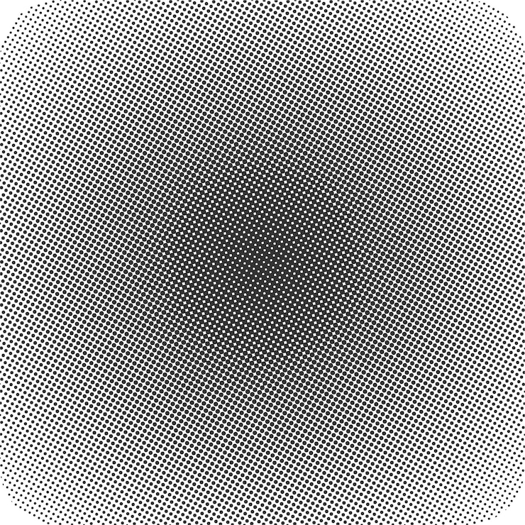 Vector square round shape halftone gradient dots background pop art texture graphic comic book
