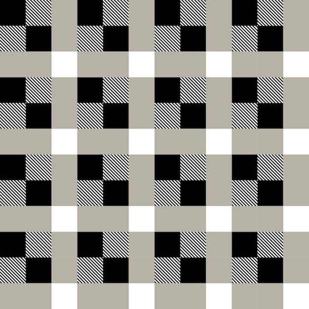 正方形のシームレスなタータン チェック パターン