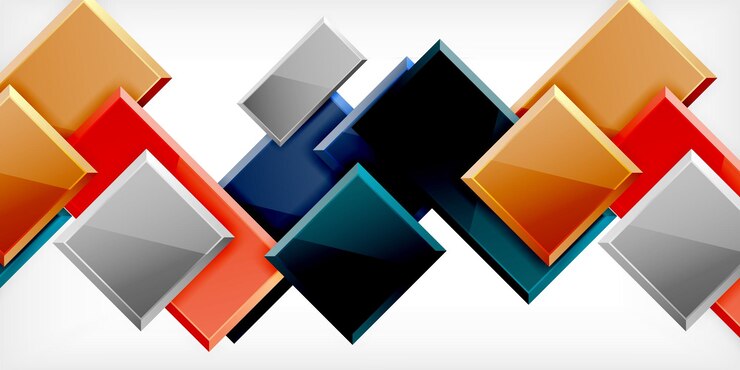 Vector square shape color abstract geometry vector illustration for wallpaper banner background card book