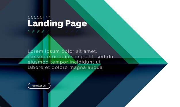 Square shape geometric abstract background landing page web design template