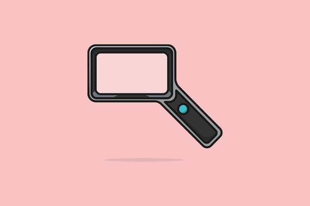 Square Shape Magnifying Glass vector illustration