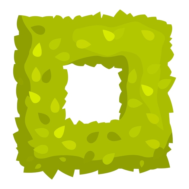 square shaped green hedge forming empty frame