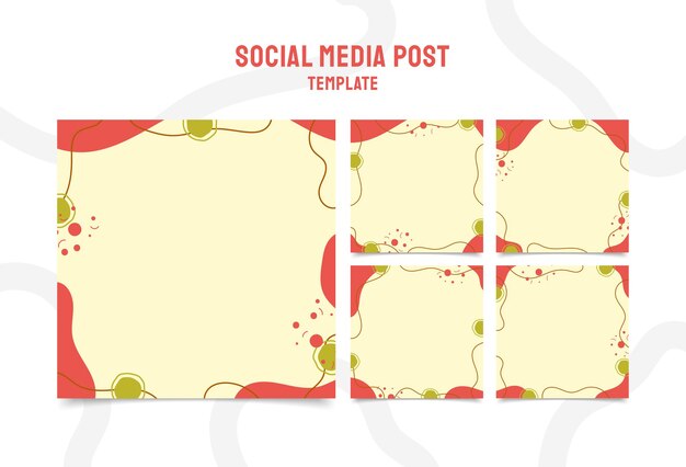 Vector square social media post template (vorm voor sociale media)