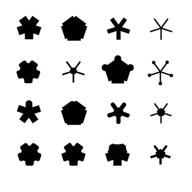Square Star shape has been transformed into various shapes