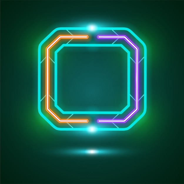 Square technology vector banner.