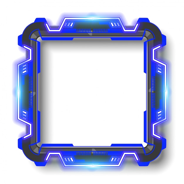Square technology vector banner.