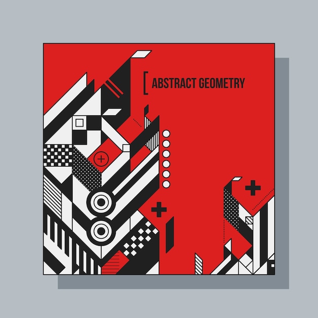 Square template with abstract geometric elements. Useful for CD covers, advertising and posters.