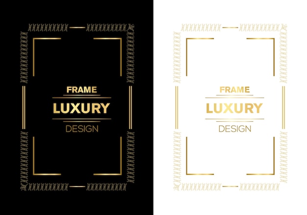 Square vintage gold vector frame design