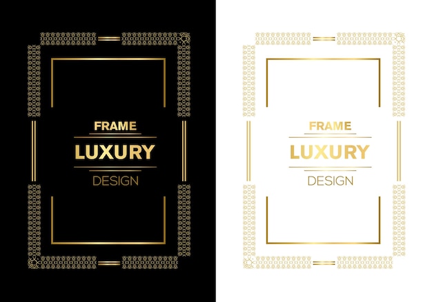 Square vintage gold vector frame design