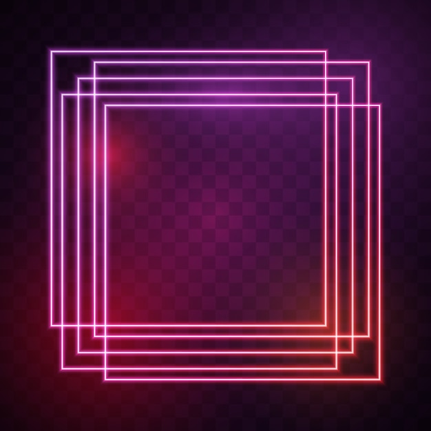 Vector square with red lights