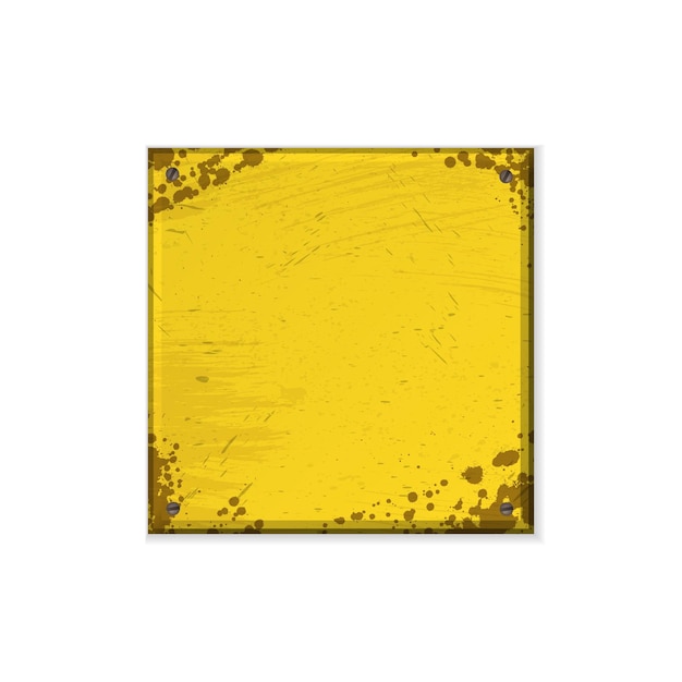 正方形の黄色のグランジ フレーム
